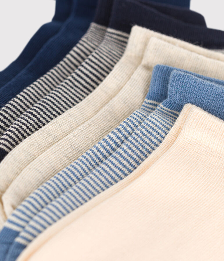 5 pares de calcetines infantiles de algod&oacute;n milrayas multicolor