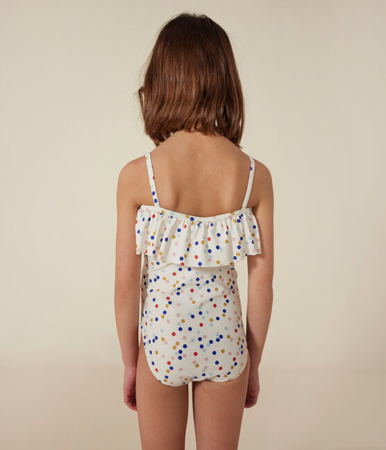 Bañador estampado para niña blanco MARSHMALLOW/blanco MULTICO