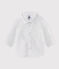 Camisa de manga larga de tejido oxford de bebé niño. blanco ECUME