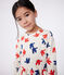 Vestido infantil de algodón de manga larga con estampado  blanco AVALANCHE/ MULTICO