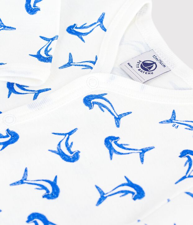 Dors bien sans pied en coton blanco/azul/multicolor