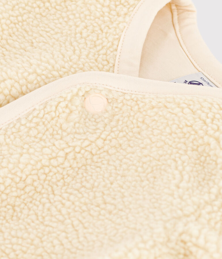 Chaqueta de sherpa de beb&eacute; crudo