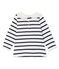 Blusa de manga larga con rayas marineras para bebé niña blanco MARSHMALLOW/azul SMOKING CN