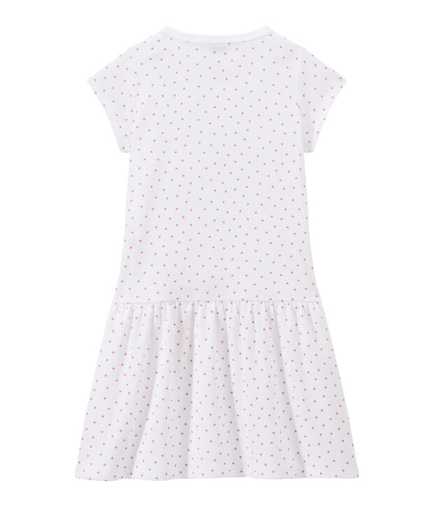 Camis&oacute;n con corazones estampados para ni&ntilde;a blanco/rosa