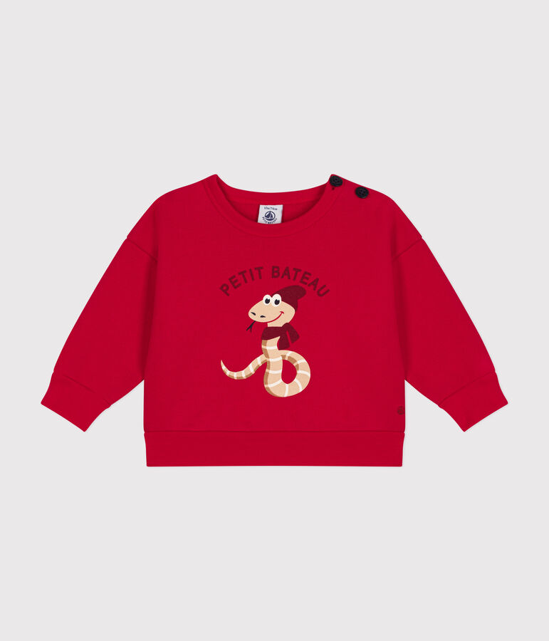 Sudadera de felpa para beb&eacute; rojo CORRIDA
