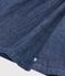Falda corta de tejido denim liso con estampado de estrellas azul