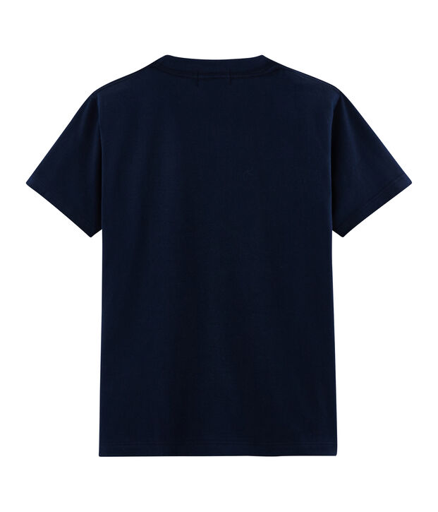 Camiseta mixta con motivo de postal azul