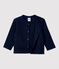 Camisa de gasa de algodón ecológico para bebé azul SMOKING