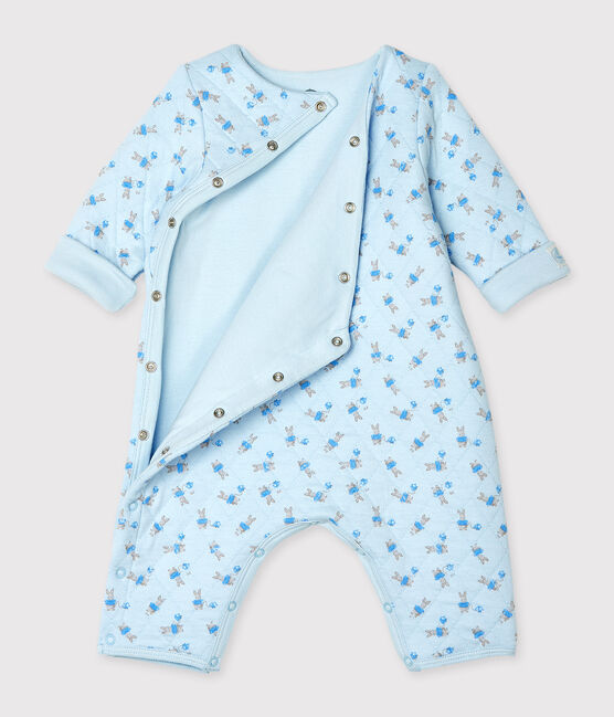 Mono largo de bebé unisex azul FRAICHEUR/blanco MULTICO