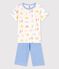Pijama de París de niño de algodón blanco MARSHMALLOW/blanco MULTICO