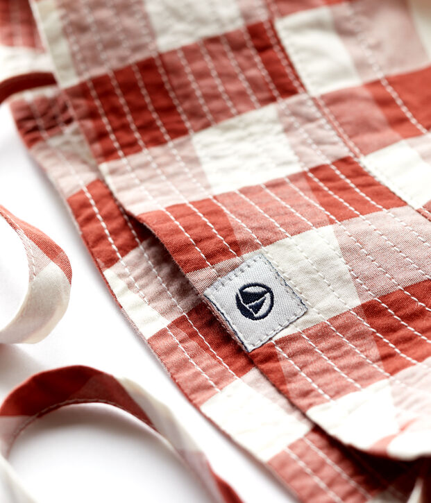 Bob de Vichy de beb&eacute; marron/crudo