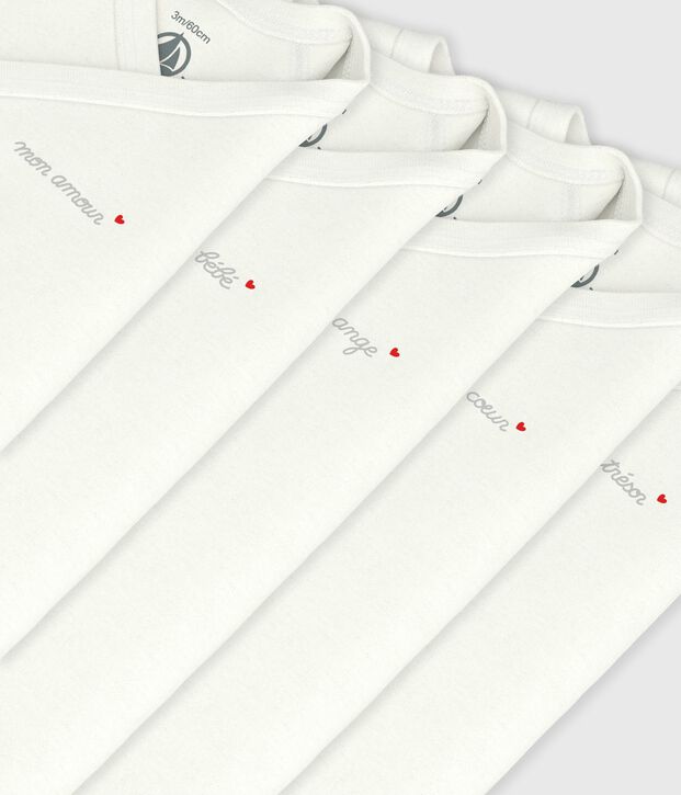 Juego de bodies cruzados lisos de algod&oacute;n de manga larga para beb&eacute; multicolor