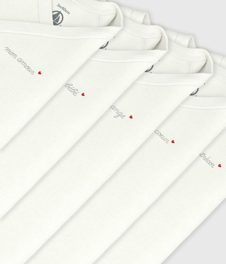 Juego de bodies cruzados lisos de algod&oacute;n de manga larga para beb&eacute; multicolor