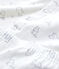 Conjunto de 2 prendas con estampado de marmotas de bebé de algodón orgánico blanco MARSHMALLOW/gris GRIS