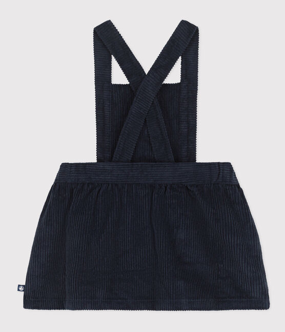 Vestido sin mangas de pana para bebé azul SMOKING