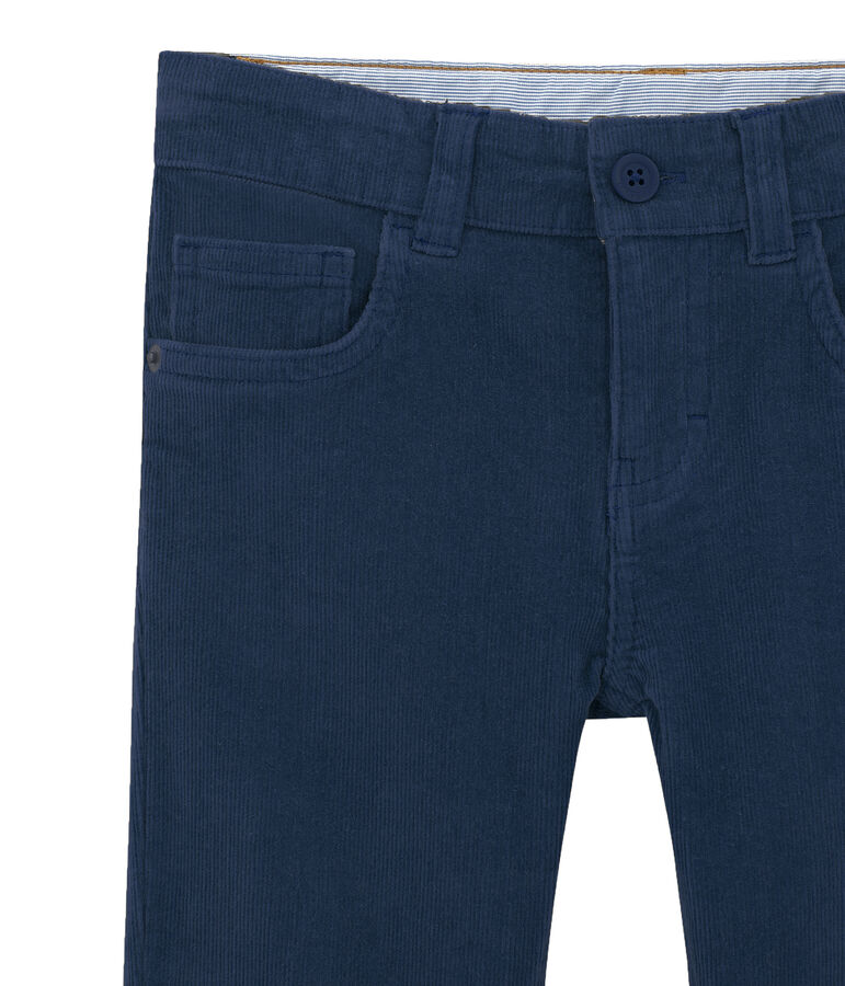 Pantal&oacute;n de pana para ni&ntilde;o azul