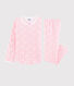 Pijama de punto con flor rosa para niña