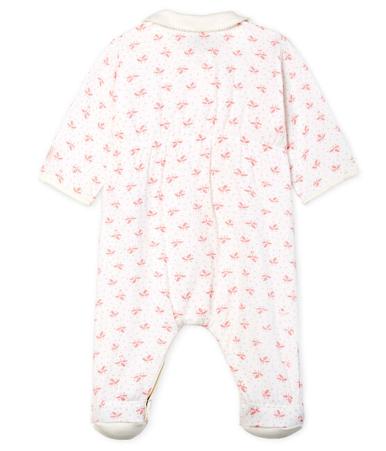 Pelele de tejido túbico para bebé niña blanco MARSHMALLOW/rosa GRETEL
