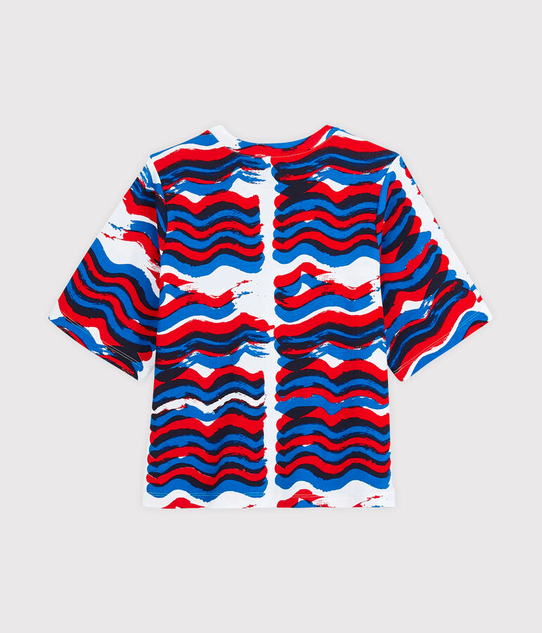 Camiseta reedici&oacute;n Hy&egrave;res de mujer blanco ECUME/blanco MULTICO