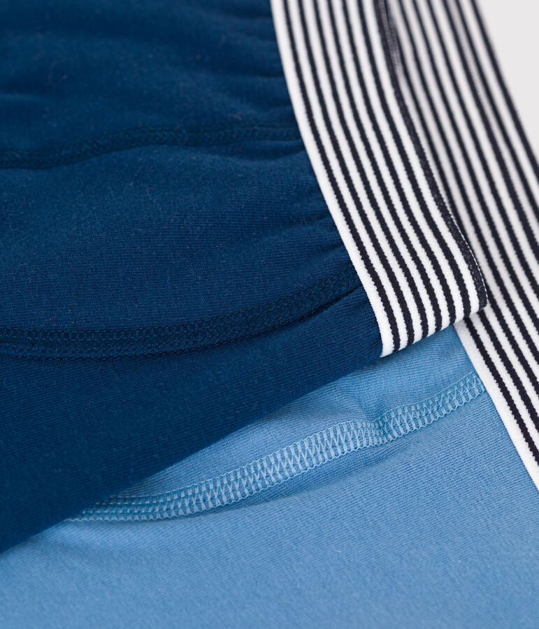 Juego de 2 b&oacute;xeres infantiles lisos de algod&oacute;n y elastano multicolor