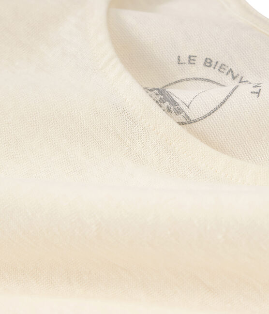 Camiseta de tirantes de lino para mujer blanco MARSHMALLOW