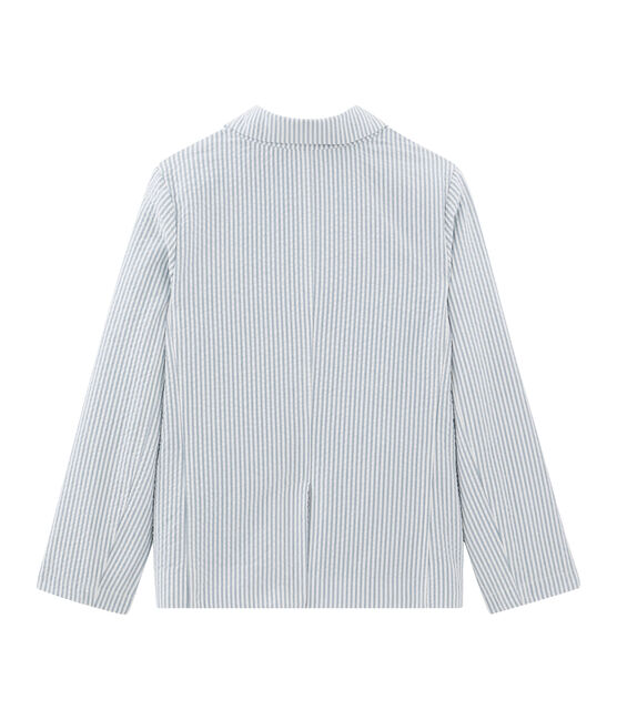 Chaqueta infantil para niño azul FONTAINE/blanco MARSHMALLOW