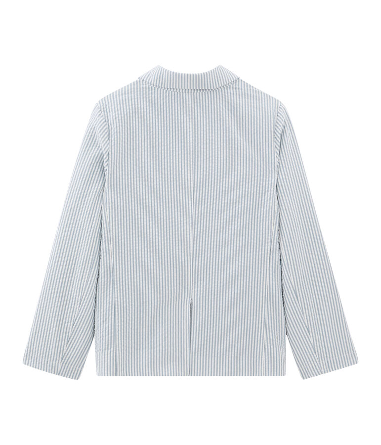 Chaqueta infantil para ni&ntilde;o azul FONTAINE/blanco MARSHMALLOW