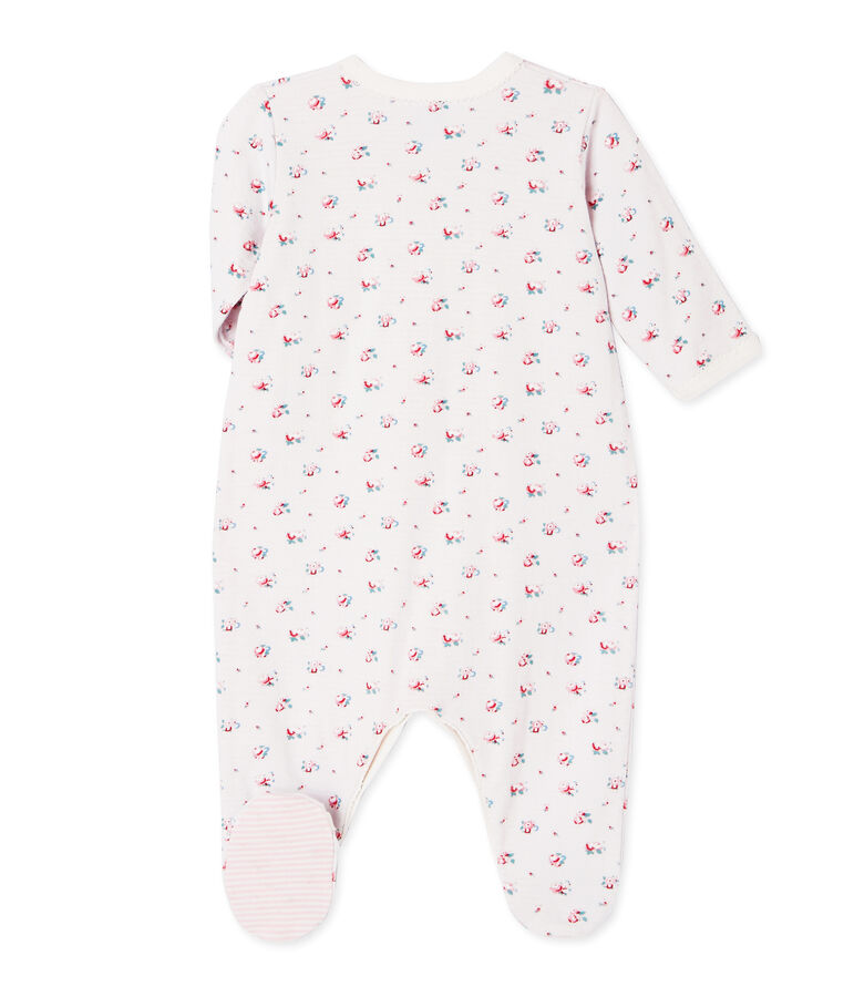 Pijama estampado en t&uacute;bico para beb&eacute; ni&ntilde;a azul BOCAL/blanco MULTICO