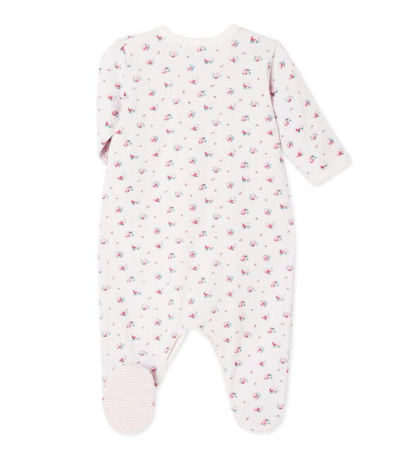 Pijama estampado en túbico para bebé niña azul BOCAL/blanco MULTICO