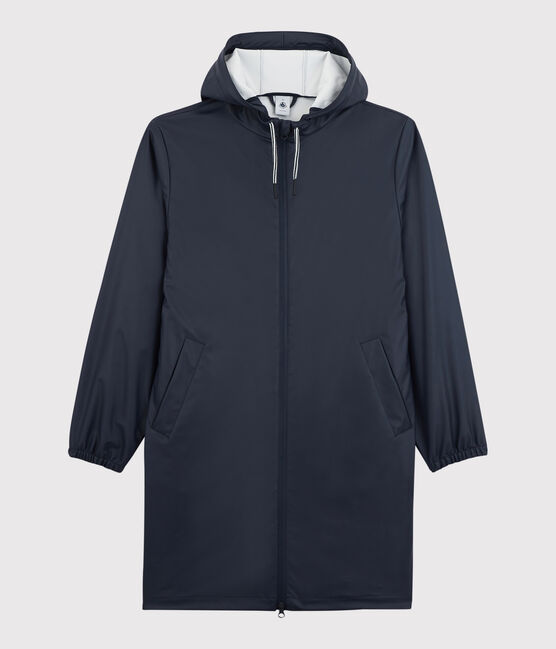 Chubasquero largo y ligero de material reciclado unisex azul SMOKING
