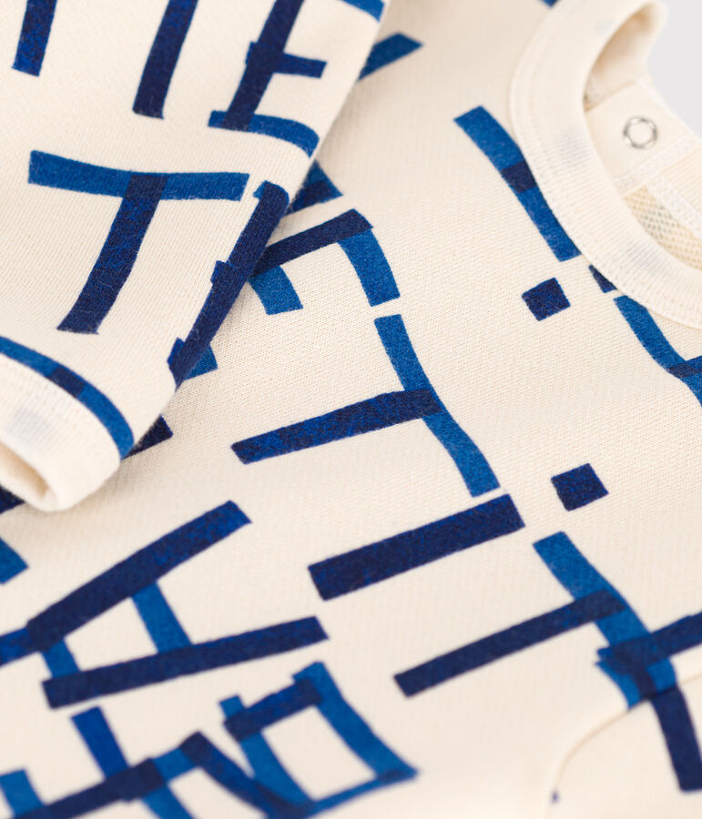 Mono largo de mulet&oacute;n estampado para beb&eacute; crudo/multicolor