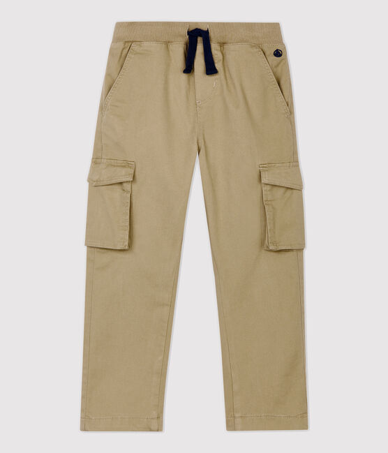 Pantalón de corte normal de gabardina de niño beige JERRYCAN