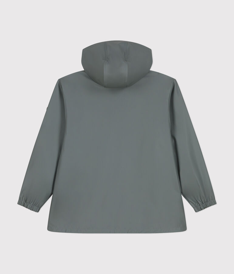 Chubasquero con capucha para mujer gris