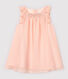 Vestido de manga corta de crepé de bebé niña