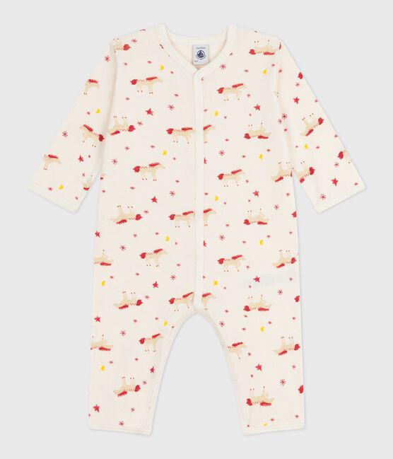 Pijama sin pies de algodón con estampado de caballo para bebé MILK/ MULTICO