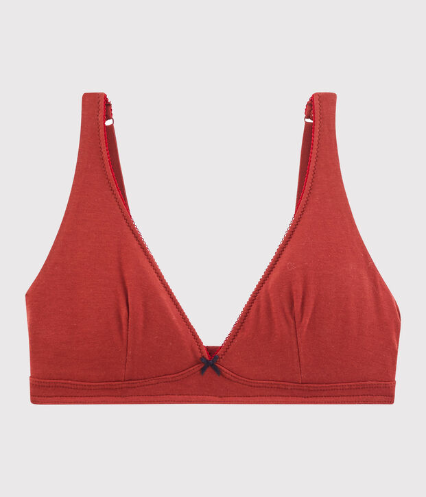 Sujetador de punto extrafino para mujer marron