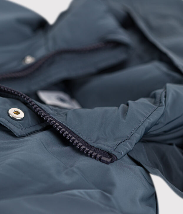 Chaqueta alcolchada semilarga para ni&ntilde;a gris