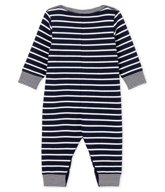 Mono largo con rayas marineras para bebé niño azul SMOKING/blanco MARSHMALLOW CN