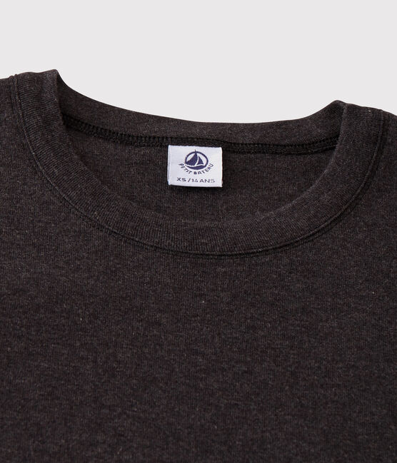 Camiseta de cuello redondo emblemática de algodón de mujer gris CITY CHINE