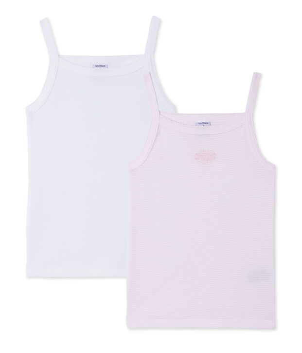 Lote de 2 camisetas de tirantes para chica multicolor
