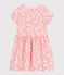Vestido infantil de algodón estampado de manga corta rosa FLEUR/ SPI