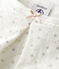 Pijama de estrellas de niña en túbico blanco MARSHMALLOW/gris ARGENT