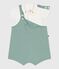 Conjunto de peto y body bordado de algodón liso para recién nacido verde PAUL