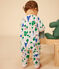 Pijama sin pies de algodón con estampado de París para bebé blanco MARSHMALLOW/azul MEDIEVAL