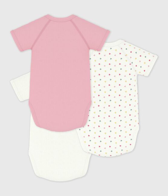 Juego de bodies cruzados y estampados de manga corta de algodón para bebé variante 1