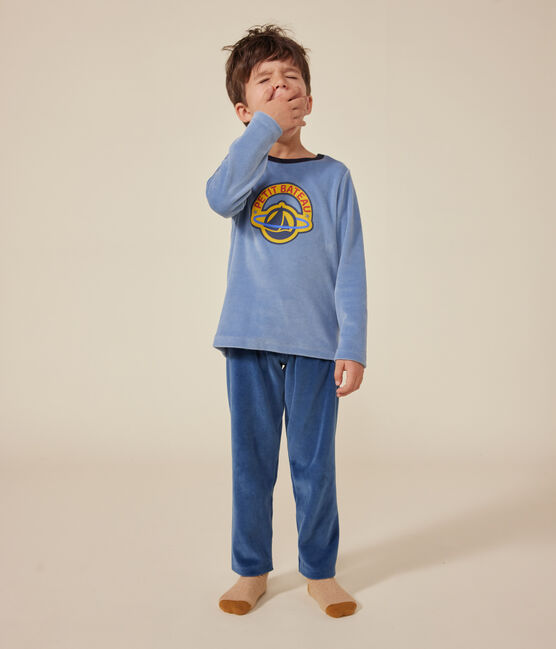 Pijama infantil liso de terciopelo INCOGNITO/ BEACH