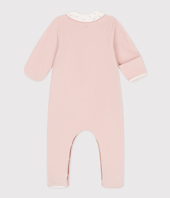 Pijama de terciopelo para bebé rosa SALINE