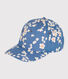 Gorra de popelina de flores para niña