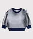 Sudadera de rizo a rayas para bebé