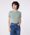 Camiseta Icónica de algodón a rayas para mujer PALMERAIE/ MARSHMALLOW